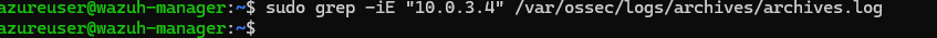Empty archives.log after the nmap scan